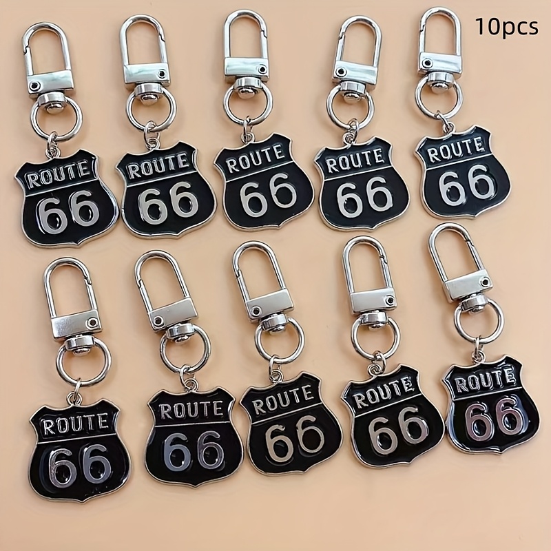E-shop 10 Stück Bemalte Schlüsselanhänger aus Zinklegierung mit Cartoon-Motiv, Hängendes Metall mit Galvanisierung und Kreativem