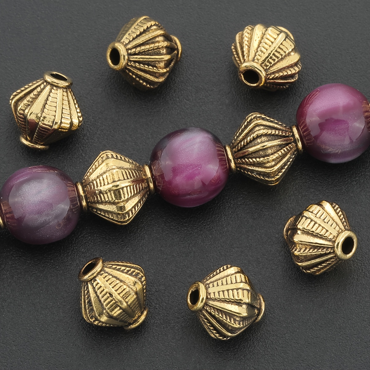 metal beads for jewelry making sold on Temu United States