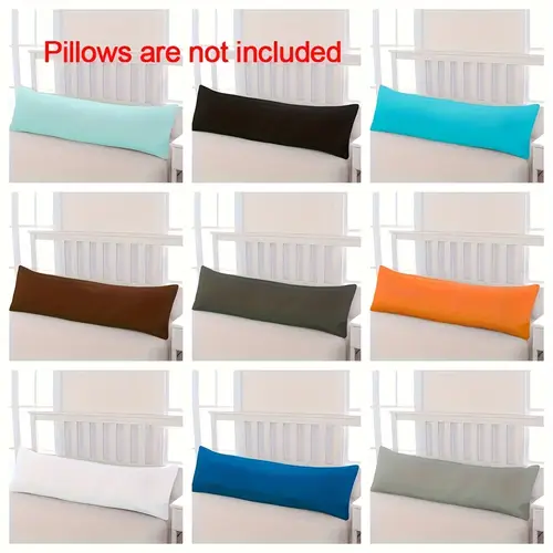 brushed microfiber body pillow cover 20x54 inches soft wrinkle free fade contemporary solid with envelope closure machine washable for living room bedroom bedroom essentials contemporary pillowcase soft microfiber
