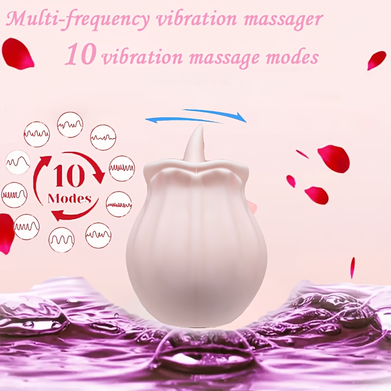1pc tongue licking rose flower multi frequency tongue - Temu