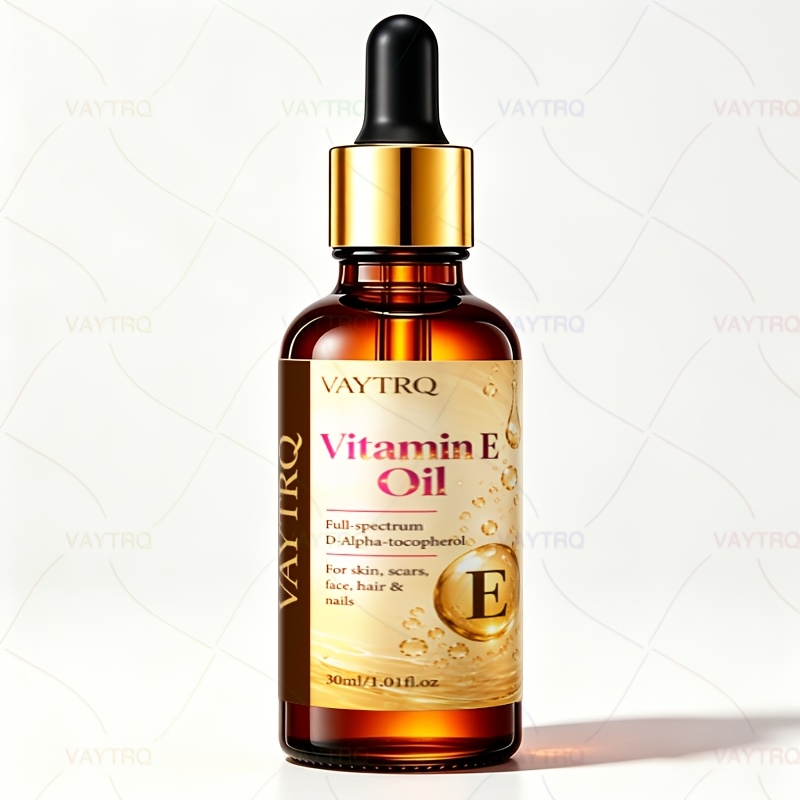Image of Pure Vitamin E Oil, Containing D-alpha Tocopherol, Moisturizes, And Skin, Minimizes Wrinkles And , , Suitable For Skin, Face, Hair, And Nails.
