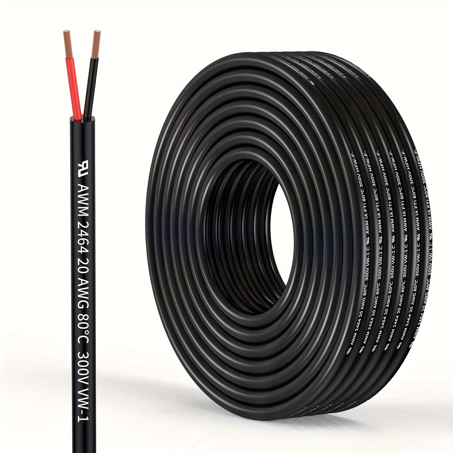 18 AWG 2コア 電子電線 より線 欲しけれ PVC錫メッキ銅ケーブル3.5m