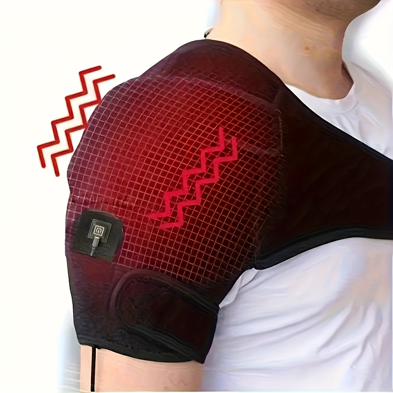 TEMU Multifunctional Usb Plug-in Massage Heating Pad - Suitable For Legs, Shoulders, , 3 Temperature , Adjustable Vibration, Portable With Massage