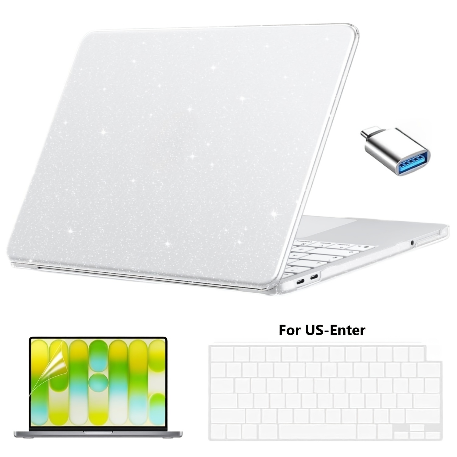 TEMU 4-in-1 For Macbook Neo Case 13-inch 2026 Model A3404 With A18 Pro Chip, Scratch-resistant Protective Hard Shell Case And Keyboard Cover And