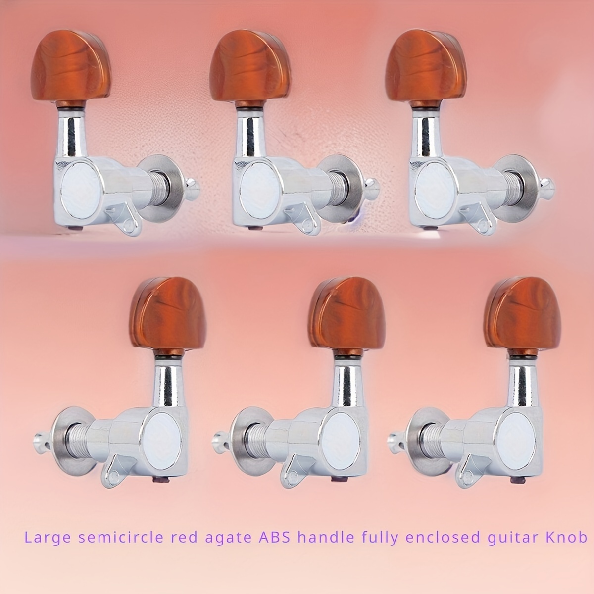 Acoustic Guitar Knobs Semi enclosed Continuous Row Chrome Temu