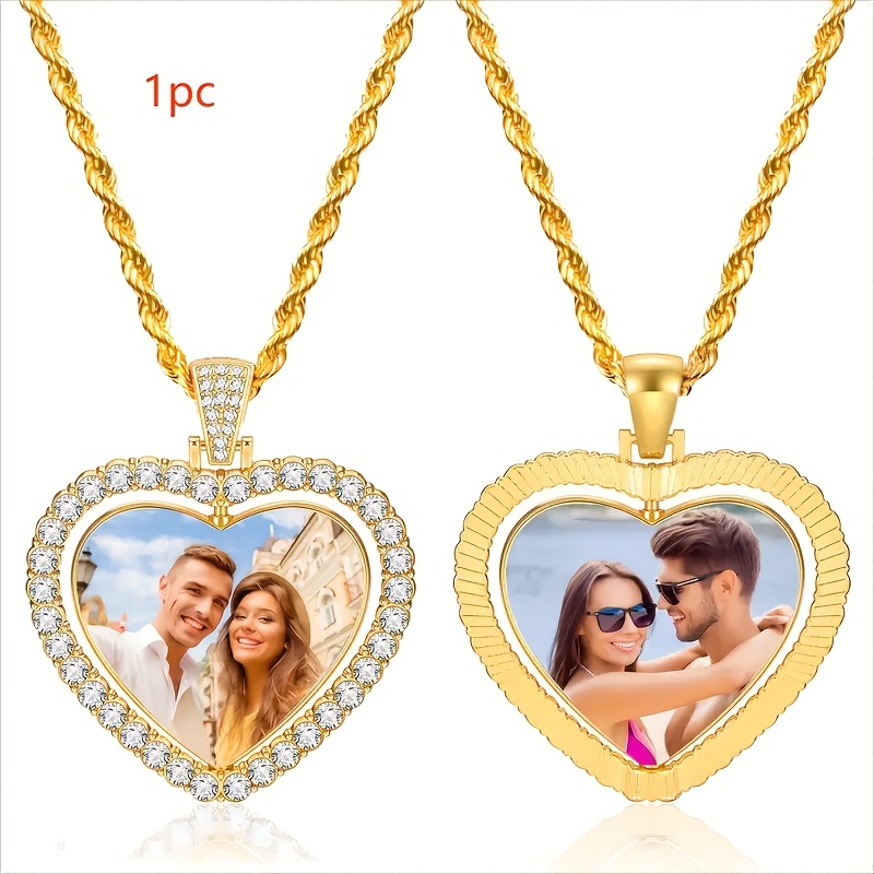 

Custom Photo Pendant Necklace - Cute Style, Accents, Zinc Alloy - Perfect Gift For , Ideal For Casual Attire &