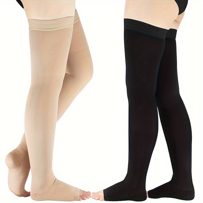 Plus Size Thights Medical Compression Pantyhose Stockings for Varicose Veins  23-32mmHg Grade 2 Pressure Support Pantyhose Closed Toe Socks