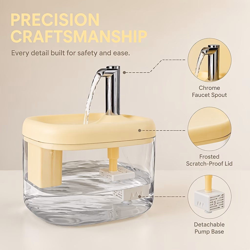 5l large capacity automatic pet water fountain in 3 colors suitable for pets usb powered no batteries required safe and reliable with automatic water circulation from a pet owner Product details 2