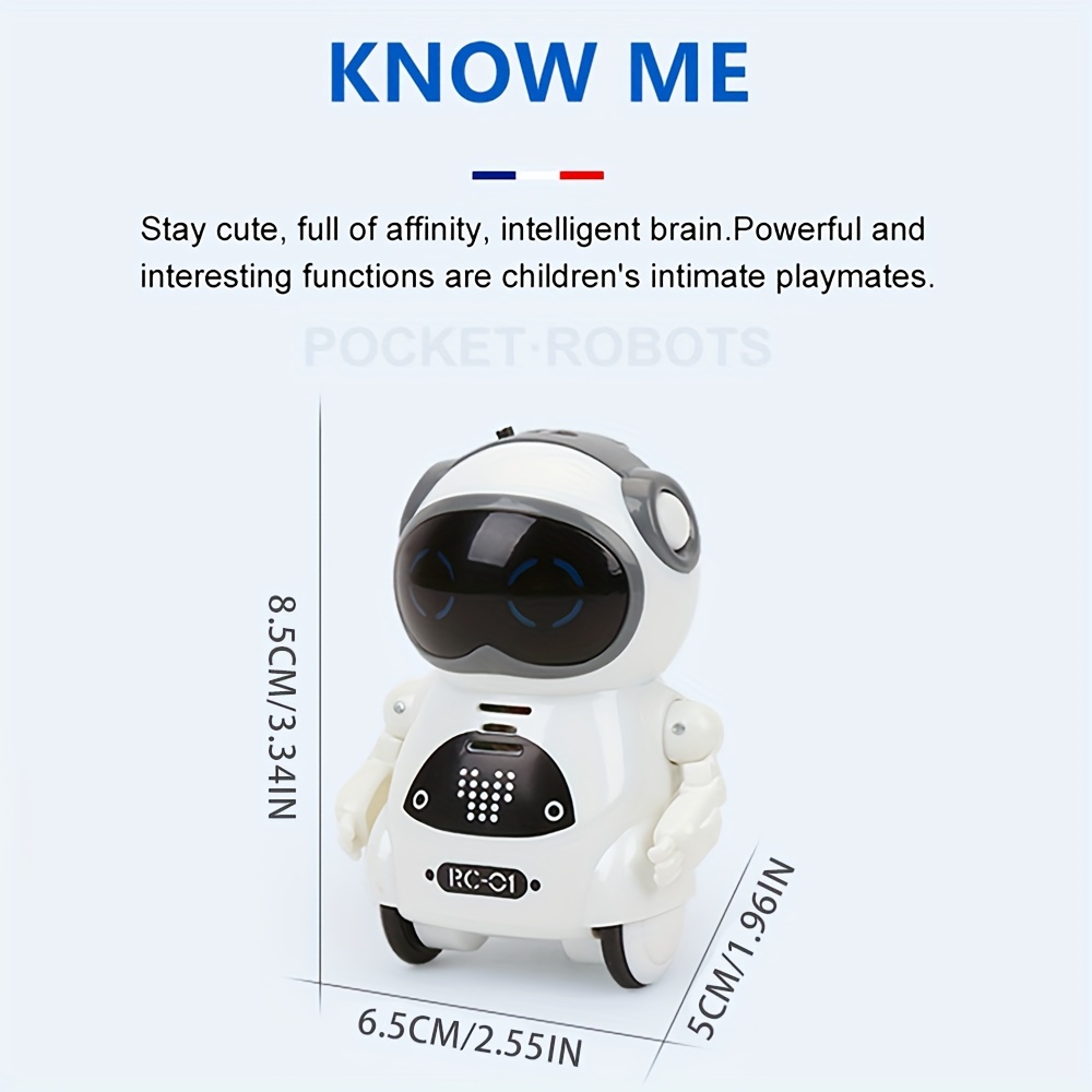 interactive mini rc robot toys talking singing dancing storytelling perfect gift for kids christmas halloween thanksgiving gifts battery not included details 4