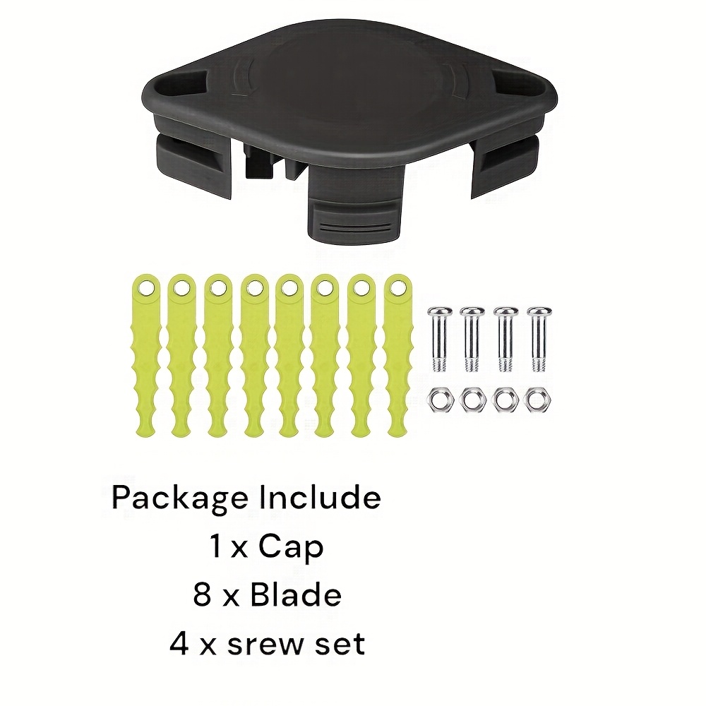 TEMU Bladed Compatible With Ryobi 18v 24v 40v Trimmers Replacement Cutter Head With Screws For Grass And Weeds