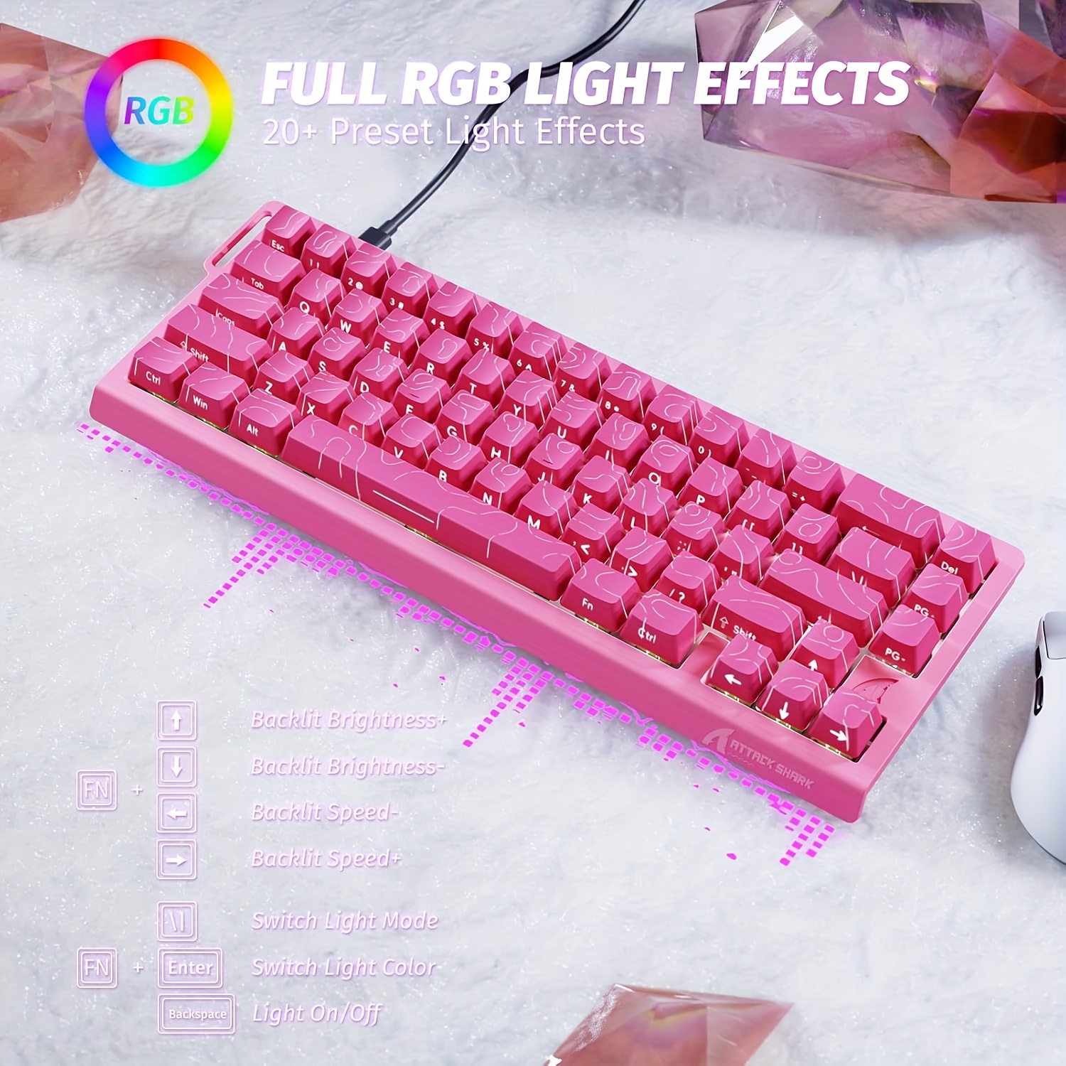 x68 8000hz keyboard 0 01mm rt - Temu