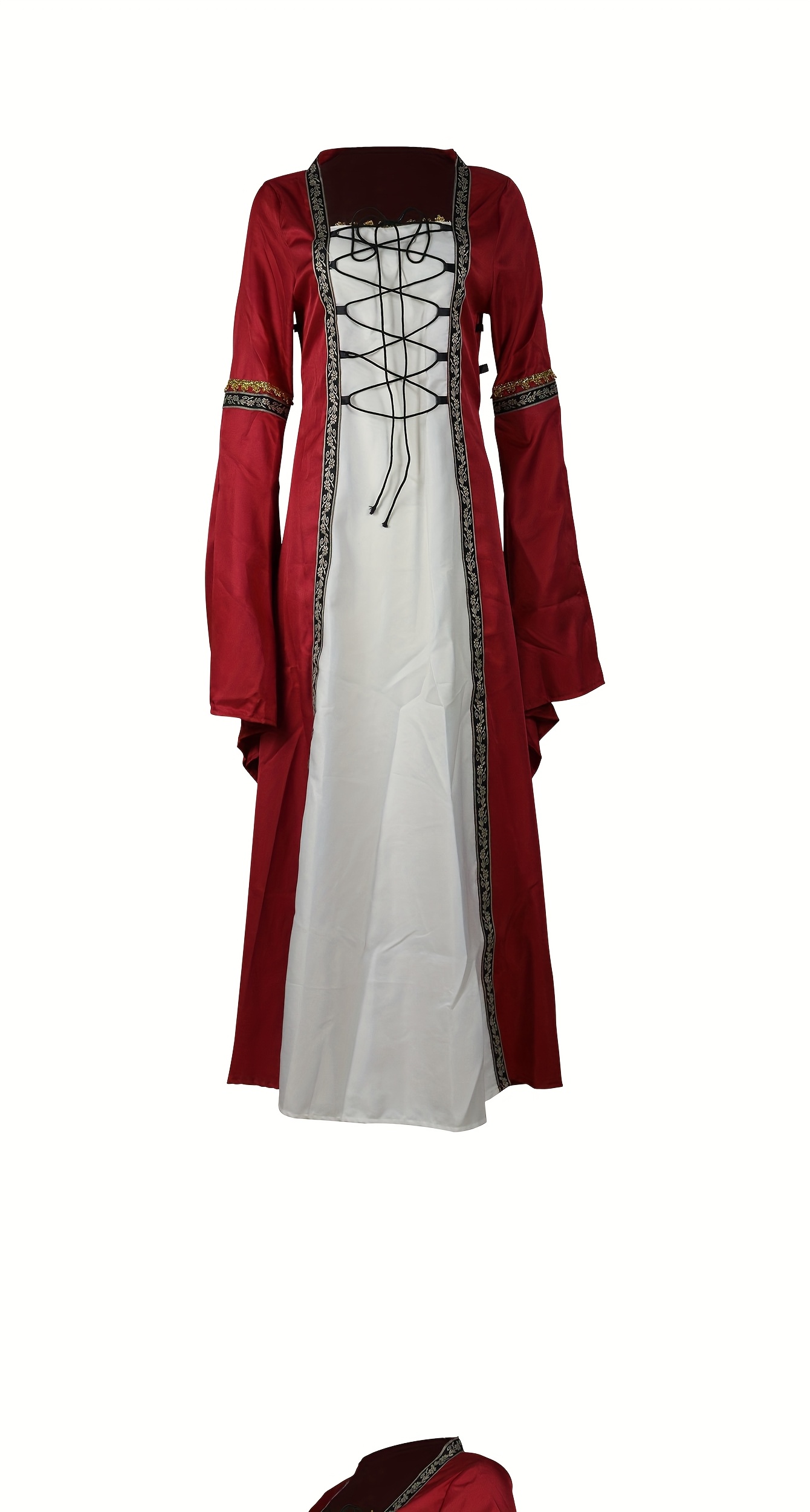 middeleeuwse gotische damesjurk met vierkante kraag - Temu Belgium, image size:800x1493