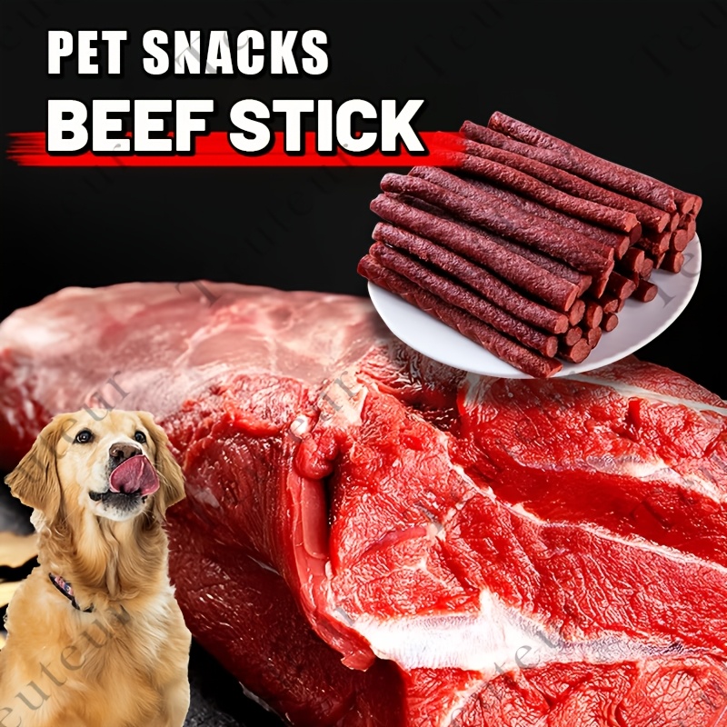Natural Beef Sticks Dog Treats, High Protein Grain-Free Jerky Chews for Small to Large Dogs, Training Rewards in Various Beef Flavors