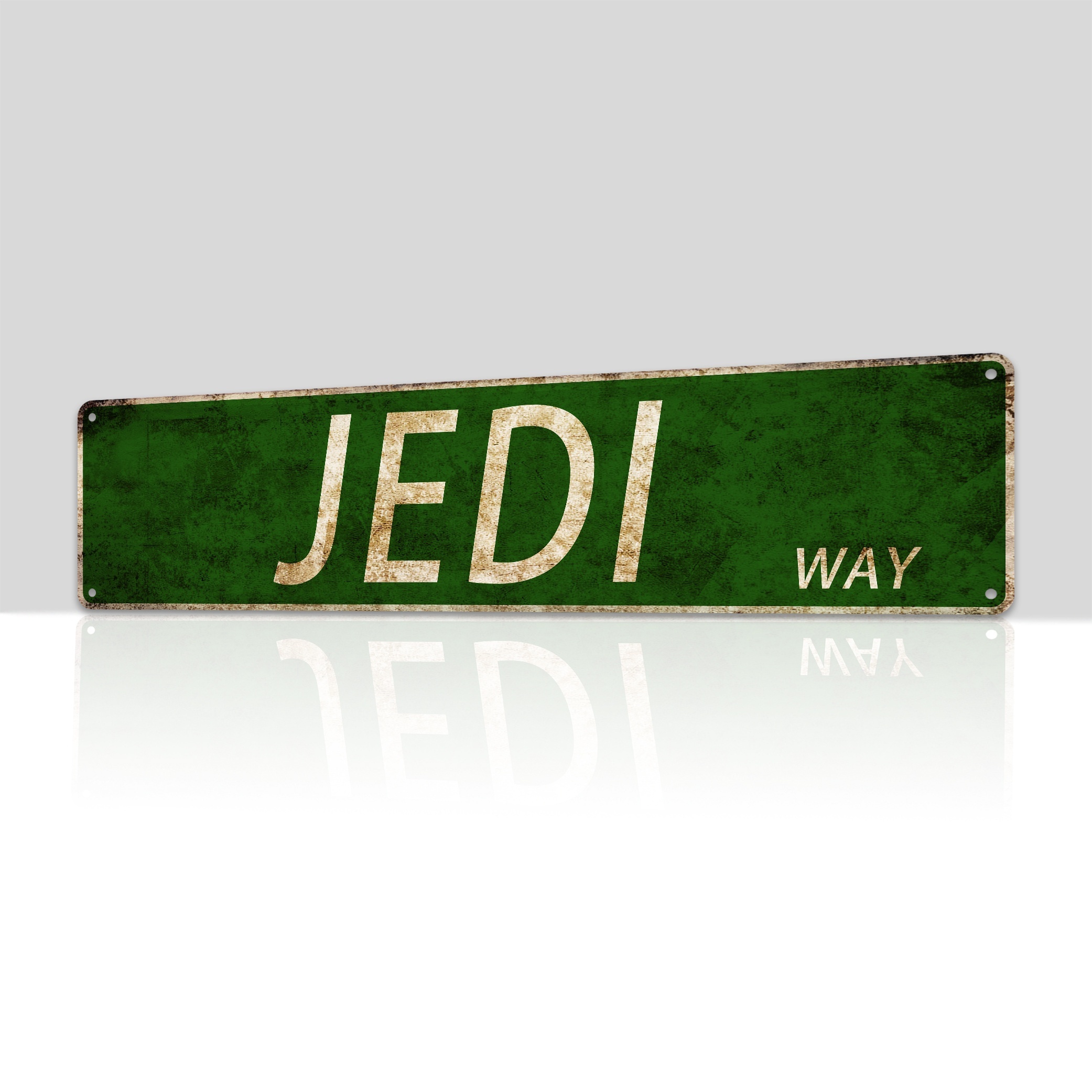 

Jedi Way" Vintage Metal Sign - 16x4 Inches, Aluminum Wall Art For Bedroom, Game Room, Study & Studio Decor, Adds Adventure Atmosphere, Perfect Gift For Home Decor Enthusiasts