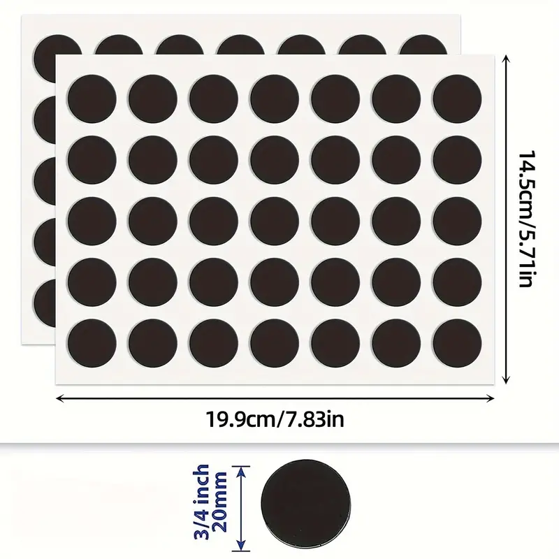 70/105/140/175 Stück Runde Magnete Selbstklebender Rückseite