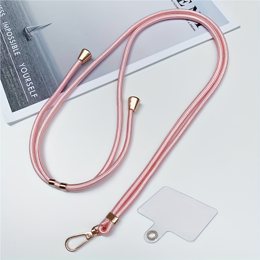 E-shop 160 cm Universal Handy Lanyard Strap Verstellbare Handy Hängeband Nackenband Anti-Verlust Lanyards mit Klarsichthalter für iPhone Samsung