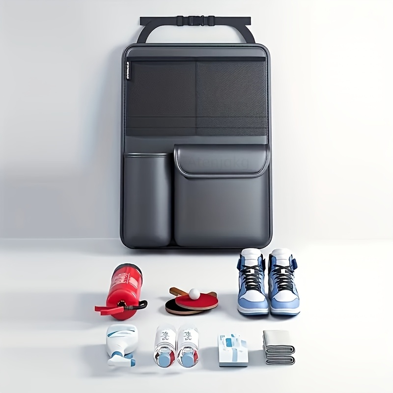 ATENJQKG Car Trunk Organizer with Multi-Compartment Storage