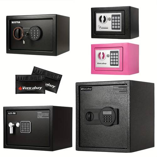 fireproof safe box keypad lock black silvery pink fireproof bag home office multiple sizes and colors are valentines day items