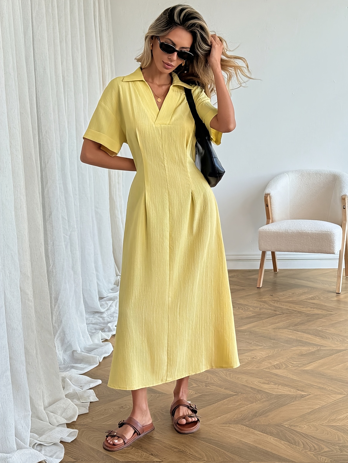 long yellow dresses Simple Straps Yellow Backless Long Prom Dress fg5318