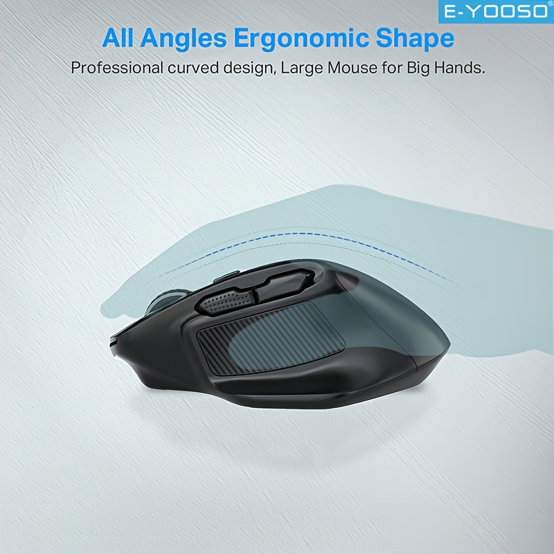 E-YOOSO 1pc X-31 USB 2.4G Wireless Gaming Large Mouse for Big Hands PAW3212 5 Buttons for Gamer Mice Computer Laptop PC