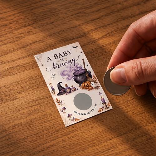 40pcs witchy halloween shower cards themed party s gender reveal decor halloween shower party favors for halloween themed showers autumn themed ceremonies