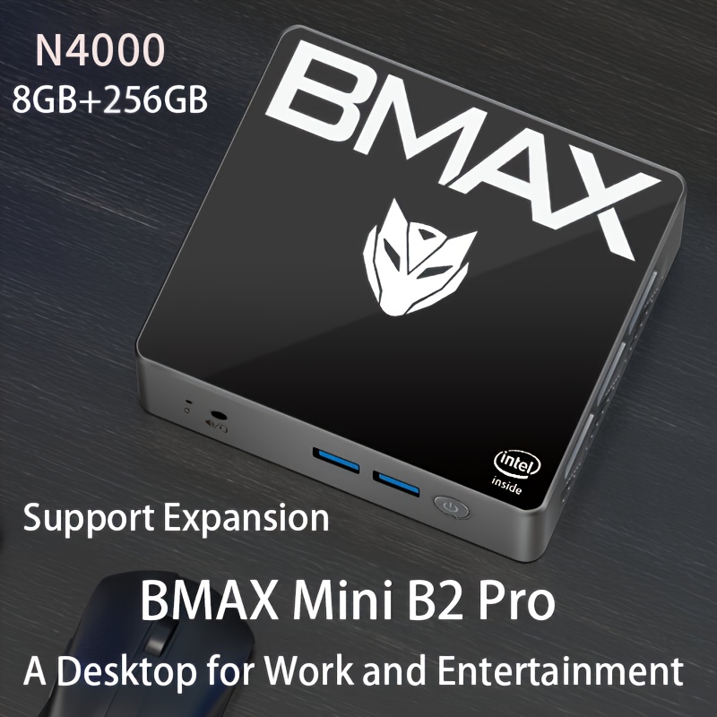 BMAX B2 PRO Mini PC Windows 11 8GB * 256GB M.2 SSD Mini Gaming Computer  With Processor * N4100, Home And Business Mini Desktop Computer.