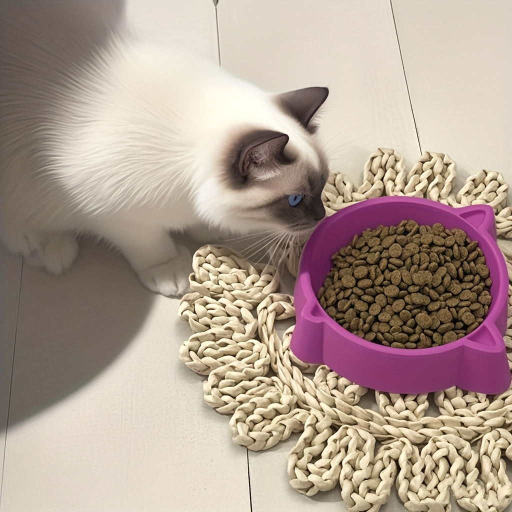 6pcs Colorful Cat Bowls - Durable Plastic, Easy-to-Clean Small Pet Food & Water Dishes with Playful Cat Face Design - Perfect for Indoor/Outdoor Cats & Puppy Birthday Parties, Assorted Color