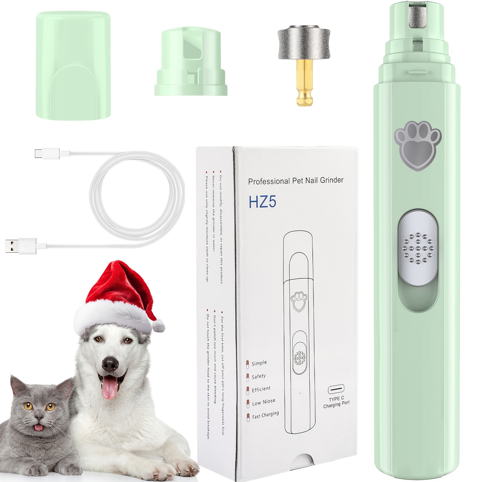 

2- - Usb Rechargeable Pet For , & Small Breeds - Grooming Tool And