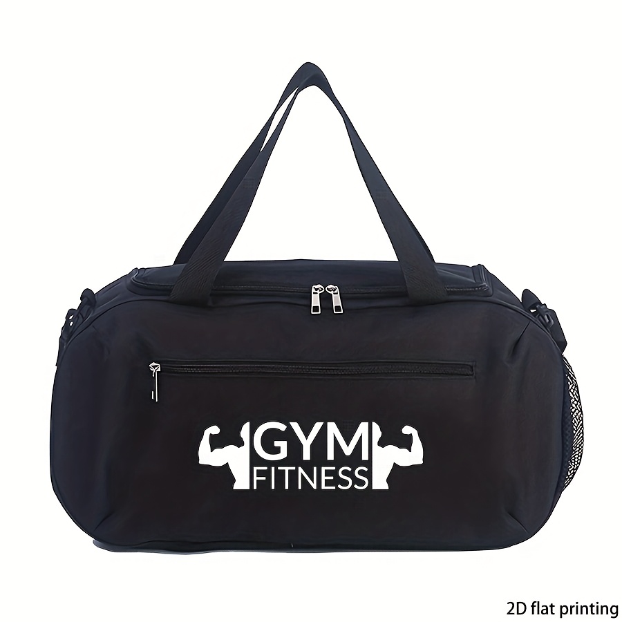 TEMU Sac à main imprimé pour homme musclé de fitness et de sport, sangle d'épaule réglable, sac de sport de fitness de grande capacité, sac de voyage