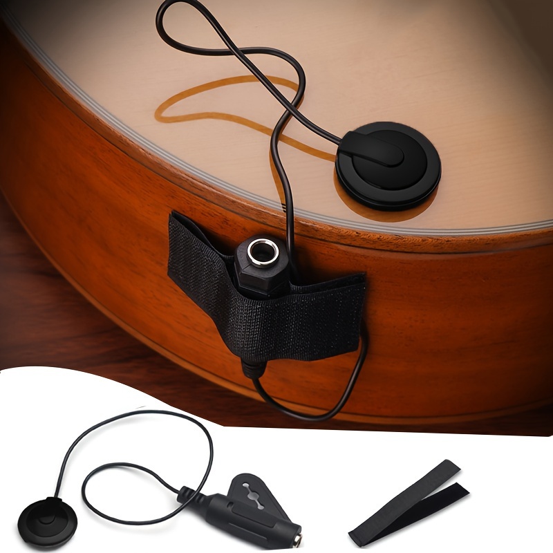 

1 Pack Piezo Contact Microphone Pickups Self-adhesive Instrument Pickups For Guitar, Violin, Viola, Cello, Banjo, Ukulele, Mandolin And More