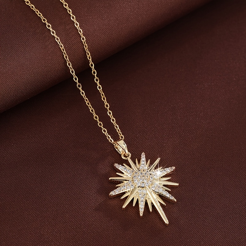 TEMU 1pc Exquisite Design Synthetic Zirconia Inlaid Women's Necklace