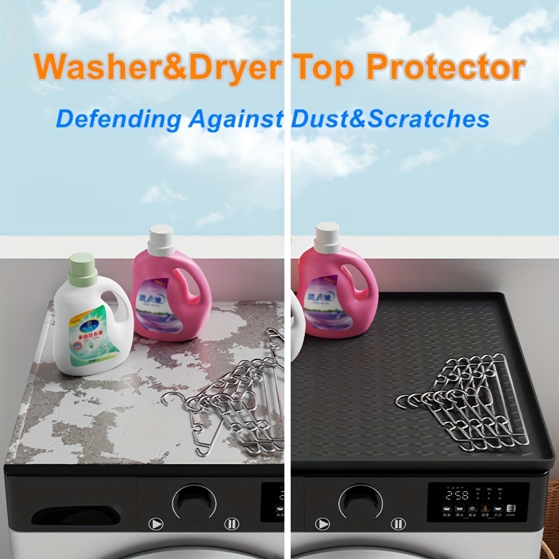 premium silicone top protector mat for washers dryers dustproof quick dry non slip waterproof cover pad for laundry room kitchen home use details 2