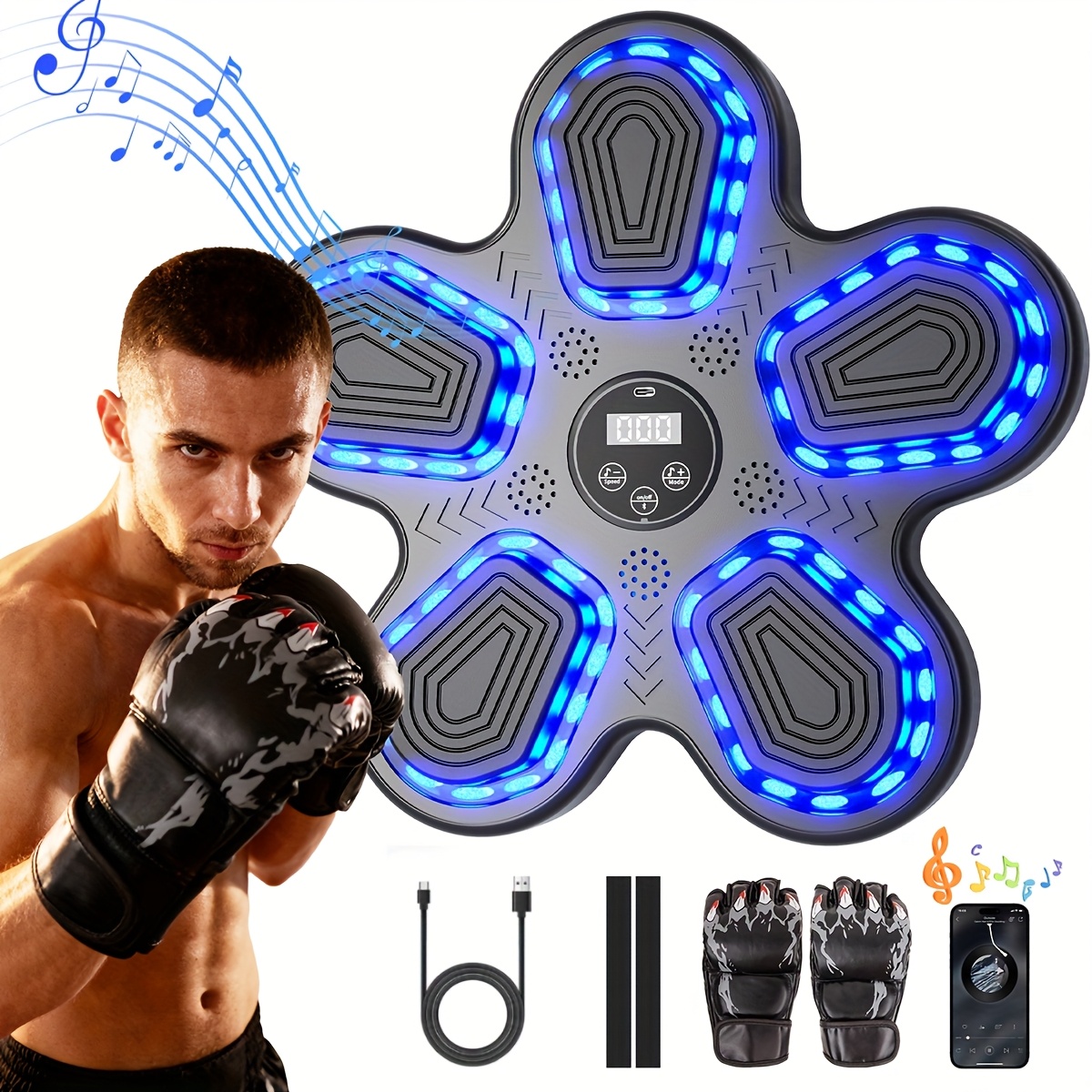 Music Boxing Machine, Smart Music Boxing Machine Adults, Punching Machine, Musical Boxing Machine Wall Mounted, Smart Boxing Machine, Boxing Music Machine With Gloves