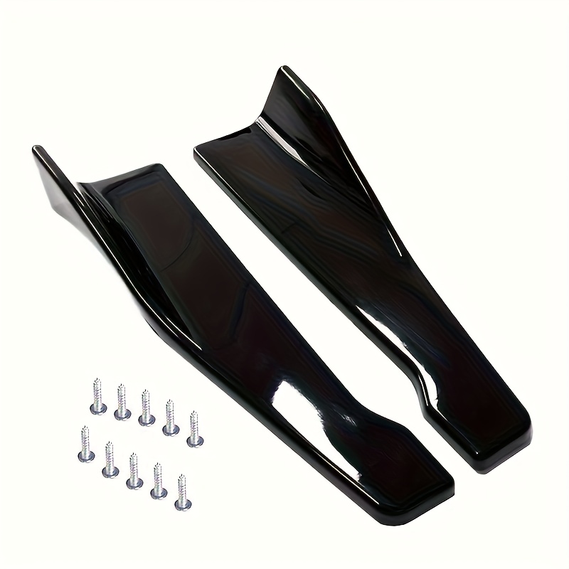 E-shop 1 Paar Auto Heckstoßstange Lippen Schutz Auto Seiten skirts Abdeckung Auto Eck Stoßstangen Schutz mit Schrauben Universal Passform