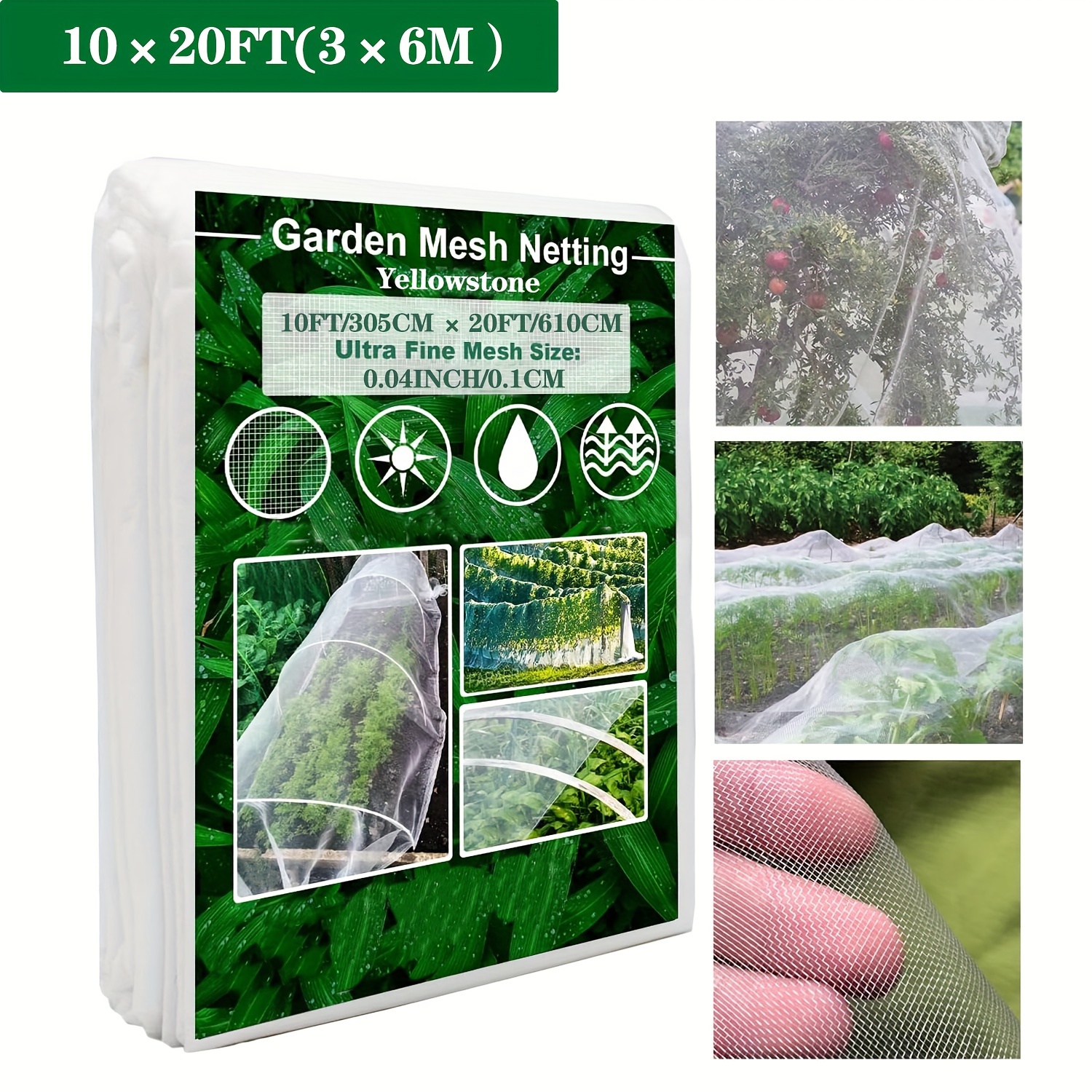 

1 Pack, Garden Netting, Plant Cover Net Ultra Fine Mesh Protection Netting For Vegetable Plants Fruits Flowers Crops Greenhouse Row Cover Raised Bed Barrier Screen Protection Net Cover