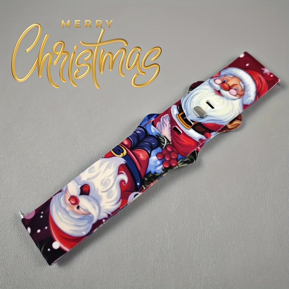 Image of Christmas -themed 20mm 22mm Watch Bands - Stylish Party Watch Band Compatible With , Garmin, Xiaomi