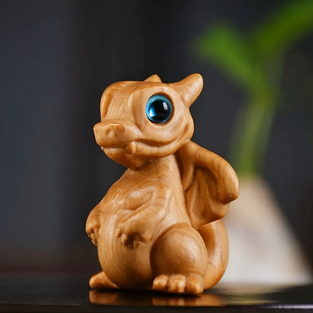 

Handcrafted Wooden Dragon Figurine - Unique Decor & Thoughtful Gift Idea, Room Decor