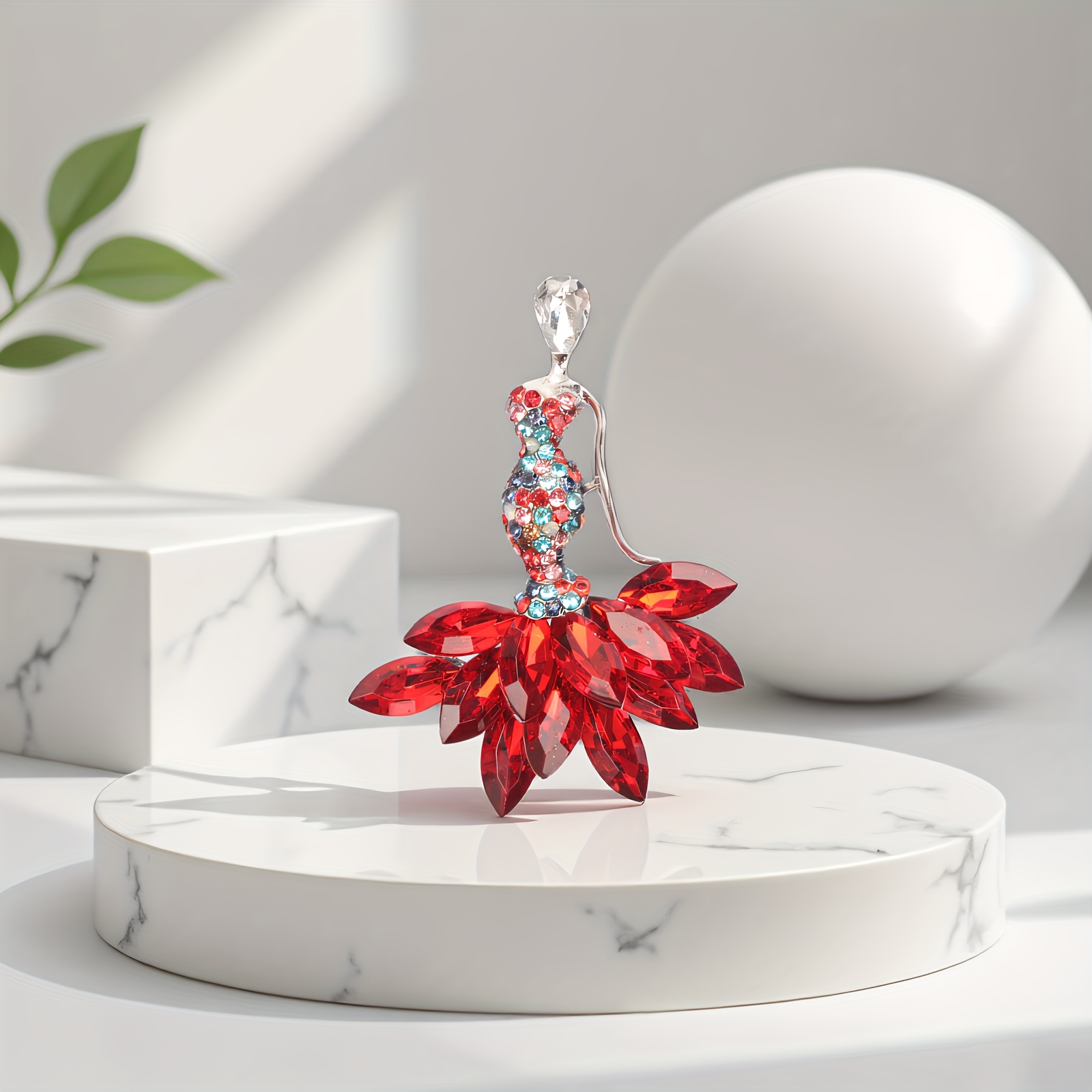 Image of 1pc Dancer-themed Brooch And Pin Badge With Red, Multicolored, And Silvery Elements, Decorate Clothes, Bags, Hats, Etc. Suitable For Dance-themed Events Or As A Gift For Dancer Brooch Lovers, Unisex
