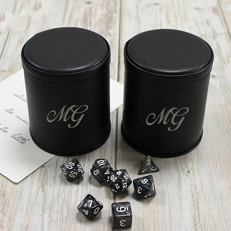 

Custom Name Leather Dice Cup With Quiet Felt Lining - Board Games & Parties, No Lid Included