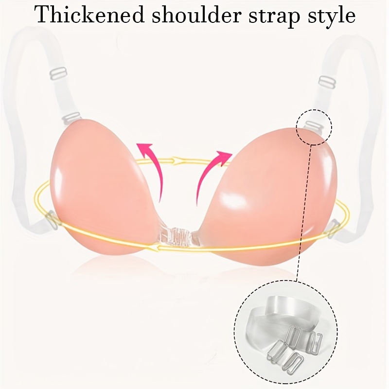 Sexy Invisible Silicone Bra With Detachable Shoulder Strap Push Up