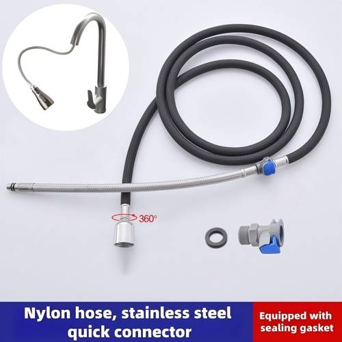 pull out faucet hose stainless steel adapter pipe m15 adapter with sealing gaskets for ptfe tape