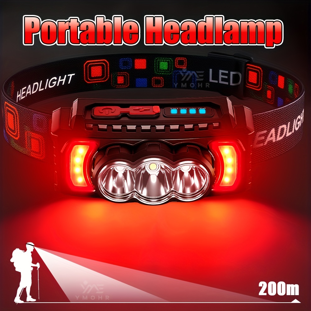 headlamp rechargeable sold on Temu United States