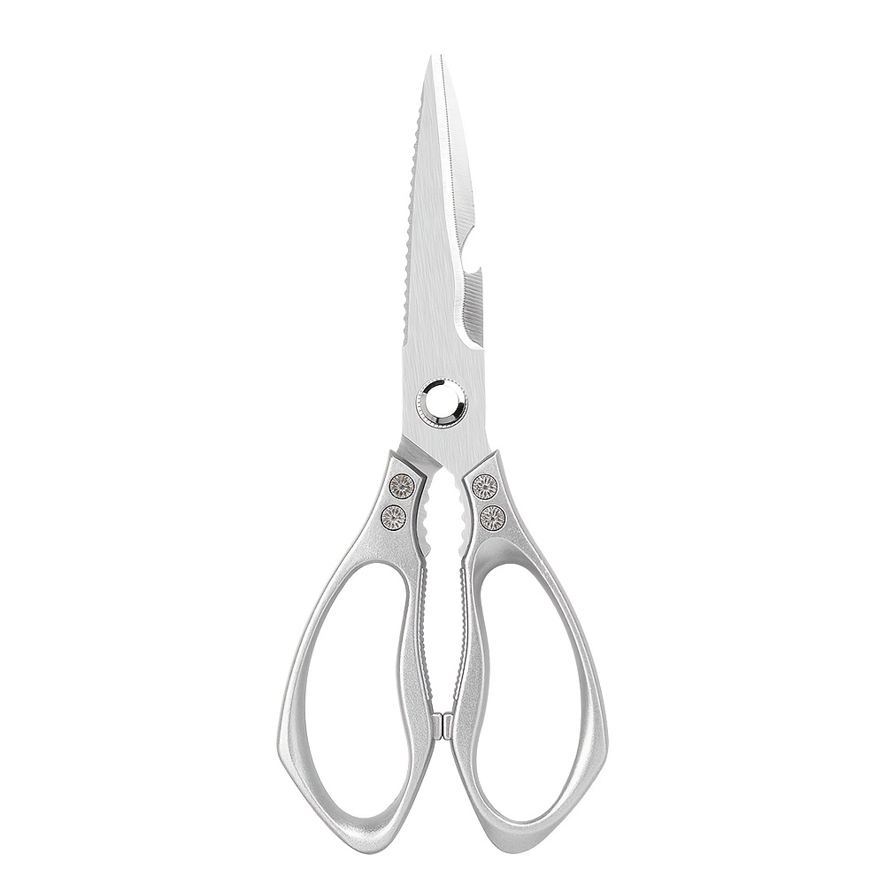 TEMU 1pc Heavy Duty Stainless Steel Meat Scissors - Cut Chicken Bones, Kitchen Tool For Home, Restaurant And Outdoor Use - Durable, Rust-proof, ,