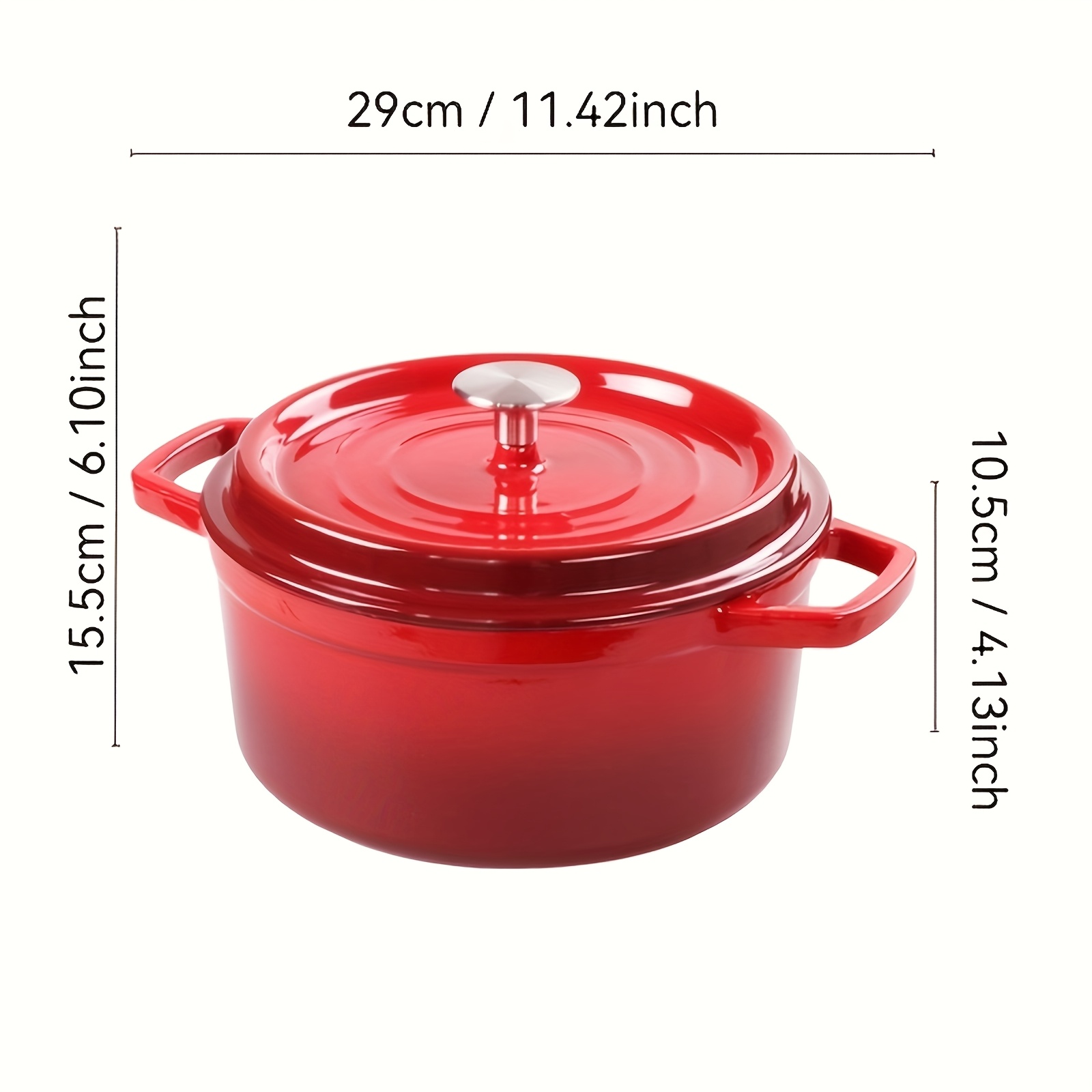 1pc cast iron stew pot 24  non stick enamel cookware induction compatible versatile for   boiling braising   household kitchen pot details 10