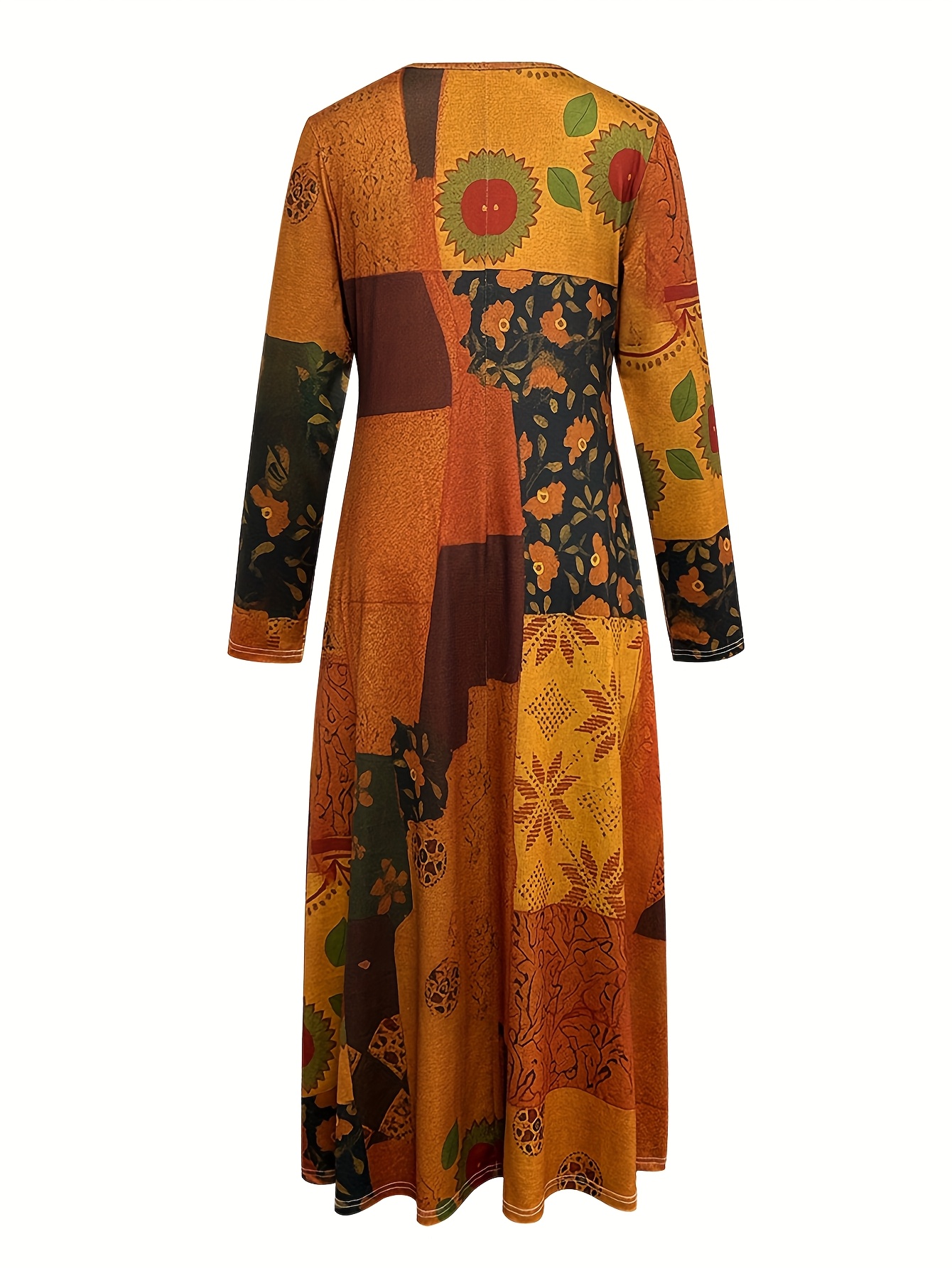 womens western cowgirl maxi dress southwestern print Temu Canada