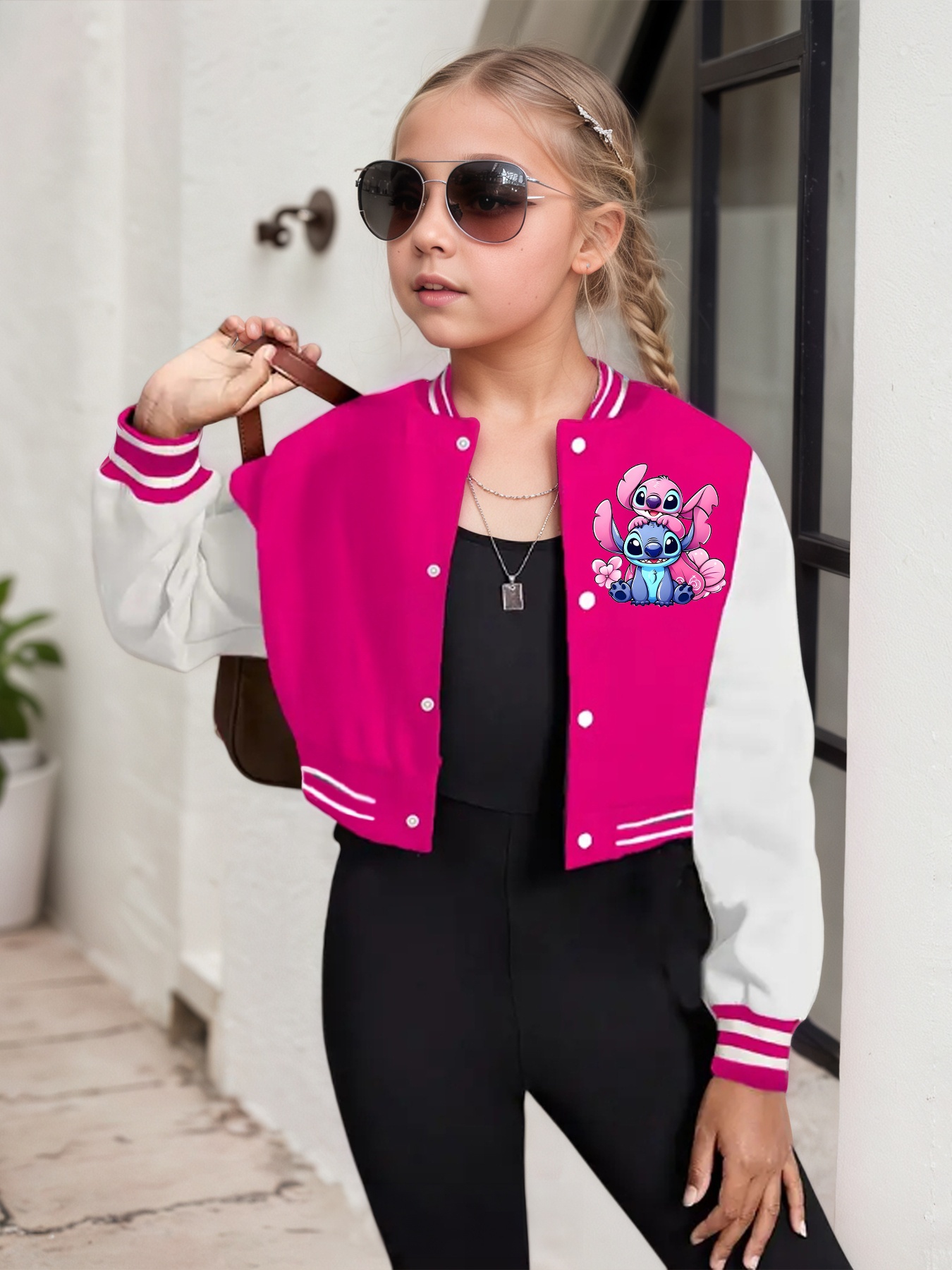 Veste De Baseball Pour Fille, Manteau Uniforme Mignon, Vêtements