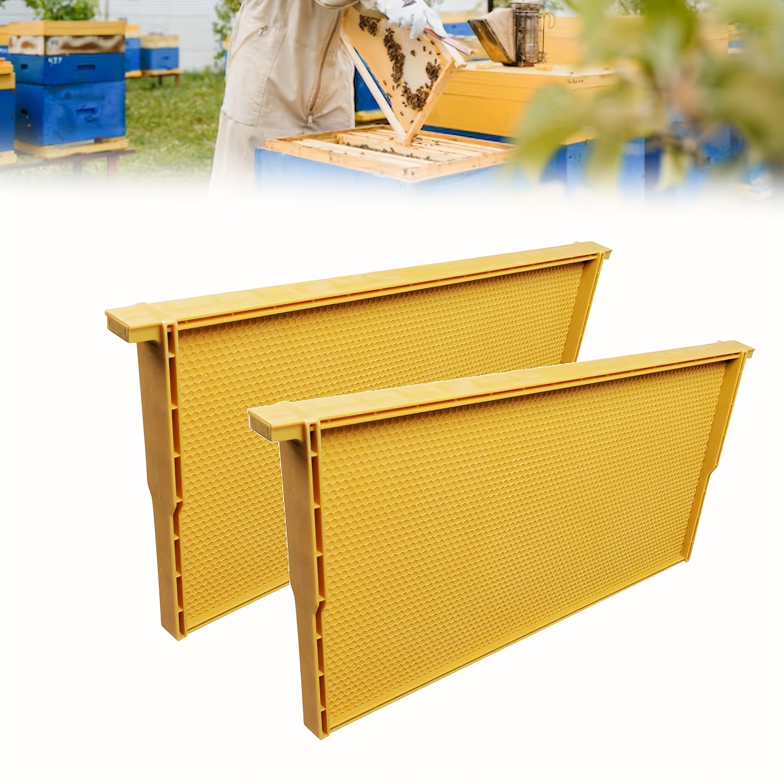 Axiqunel 2 Pack 6.5L Bee Feeder, Bee Hive Feeder Frame