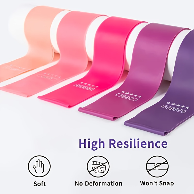 [LATTBY Resistance Bands] LATTBY 5pcs Resistance Bands for Yoga & Workouts - Multi-Color TPE Exercise Bands with Numbered Loops, Durable & Portable for Home Gym, Pilates, Strength Training, Yoga Accessories, Workout Accessories, Pilates Equipment, Sleek Design, Quality Construction