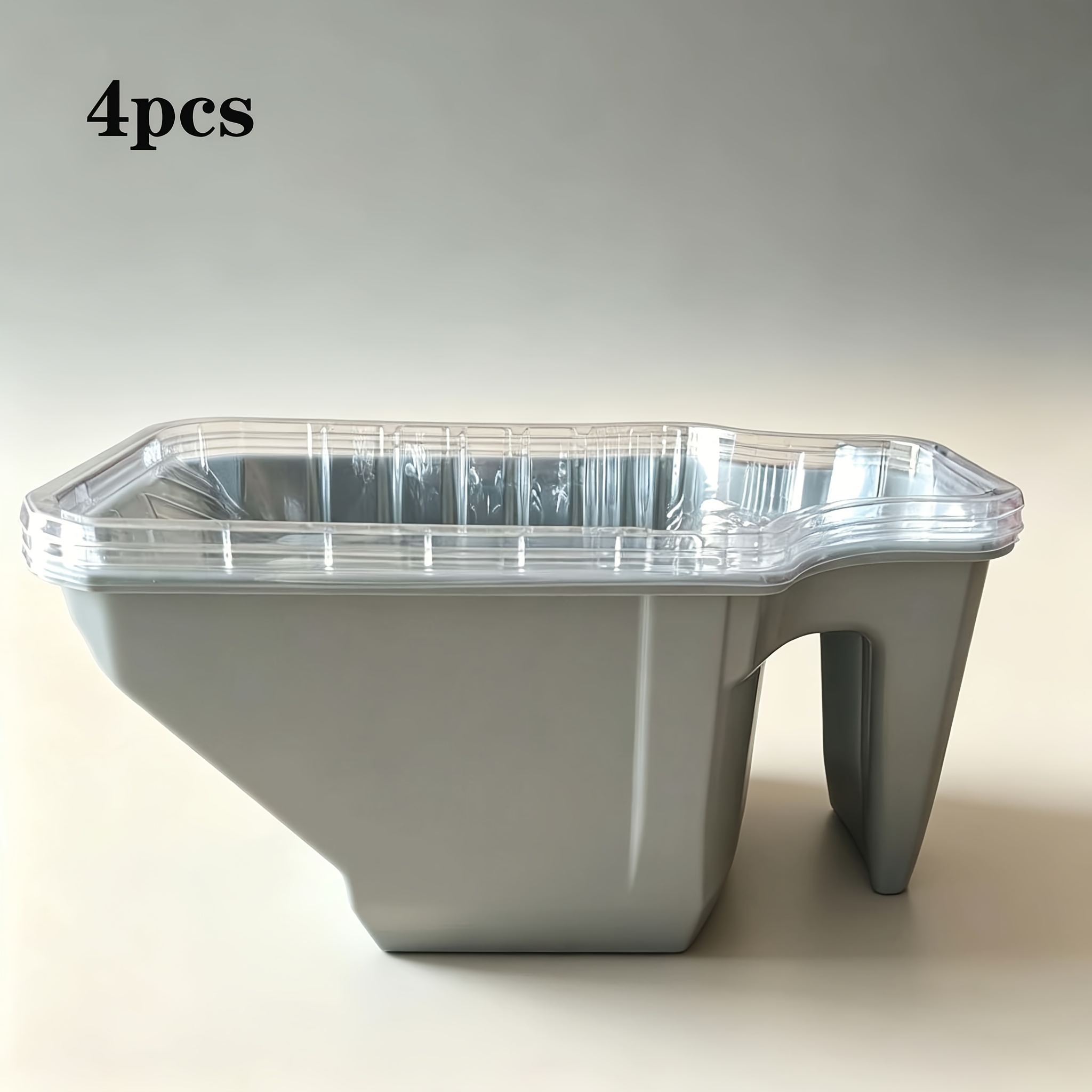 TEMU 4 Inch Handheld Paint Cup With 3 Replacement Cups, Portable Wash-free Paint Cup For Decoration And Renovation