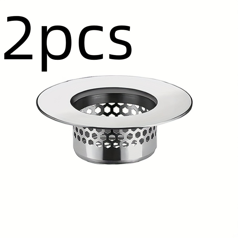 TEMU 2pcs Stainless Steel Bathroom Sink Filter/bathtub Drain Cover/toilet Sink Drain Filter/practical Rv Sink Hair Catcher/laundry Room/stainless